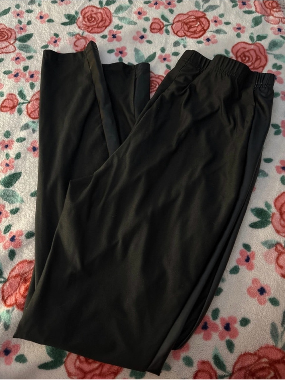 SHEIN Black Stretch Elastic-Waist Leggings